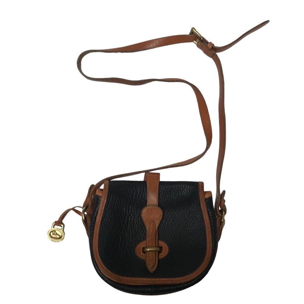 Dooney & Bourke vintage AWL pebbled leather Over Under Mable crossbody bag/purse